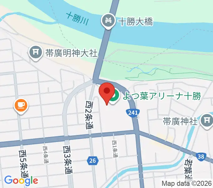 よつ葉アリーナ十勝の地図