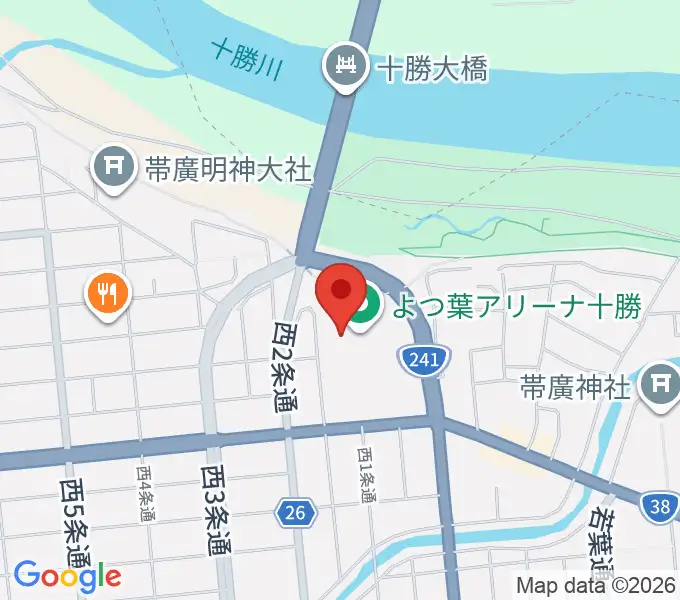 よつ葉アリーナ十勝の地図