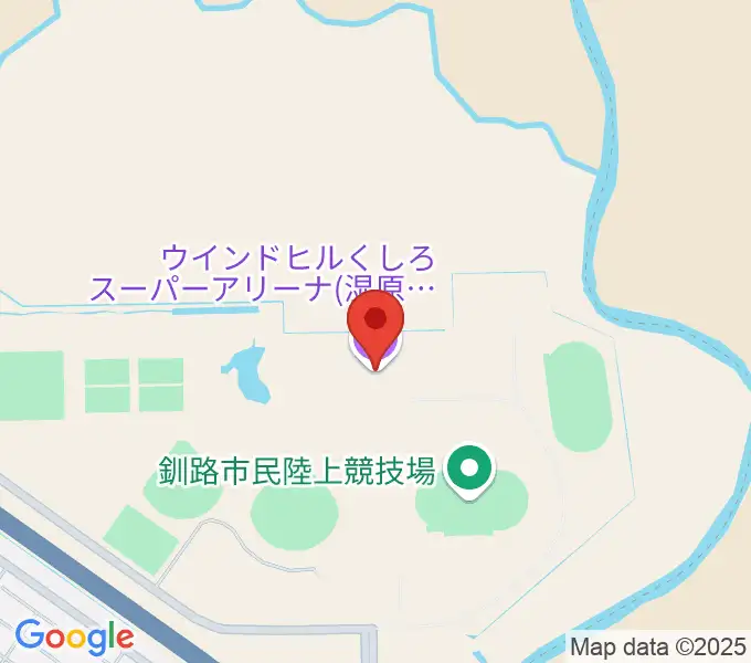ウインドヒルくしろスーパーアリーナの地図