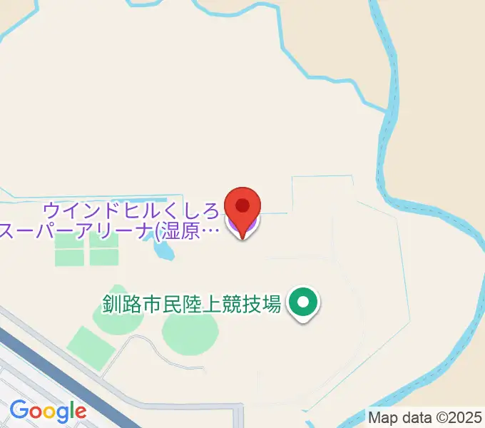ウインドヒルくしろスーパーアリーナの地図