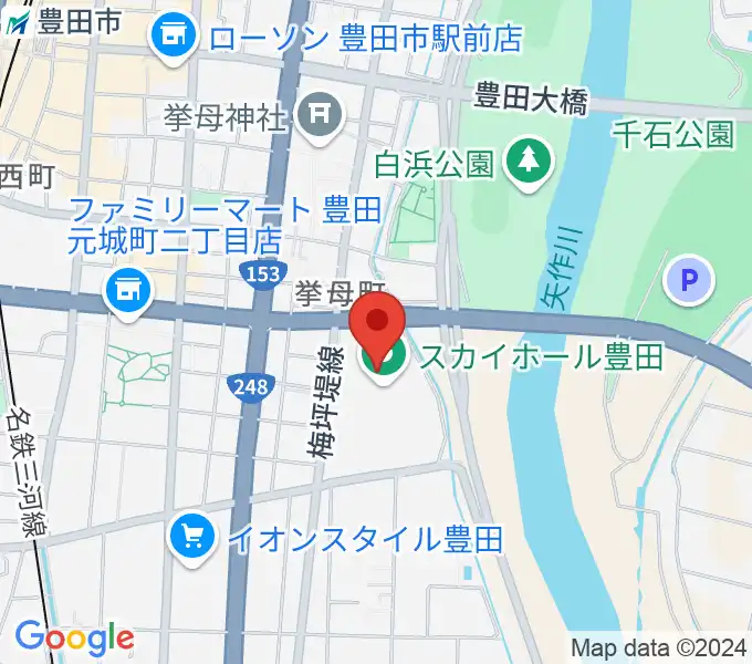 スカイホール豊田の地図