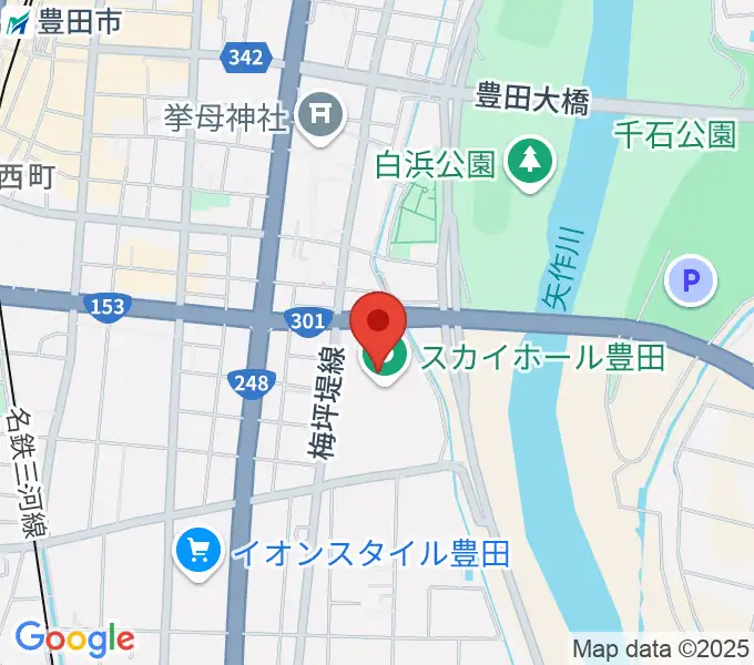 スカイホール豊田の地図