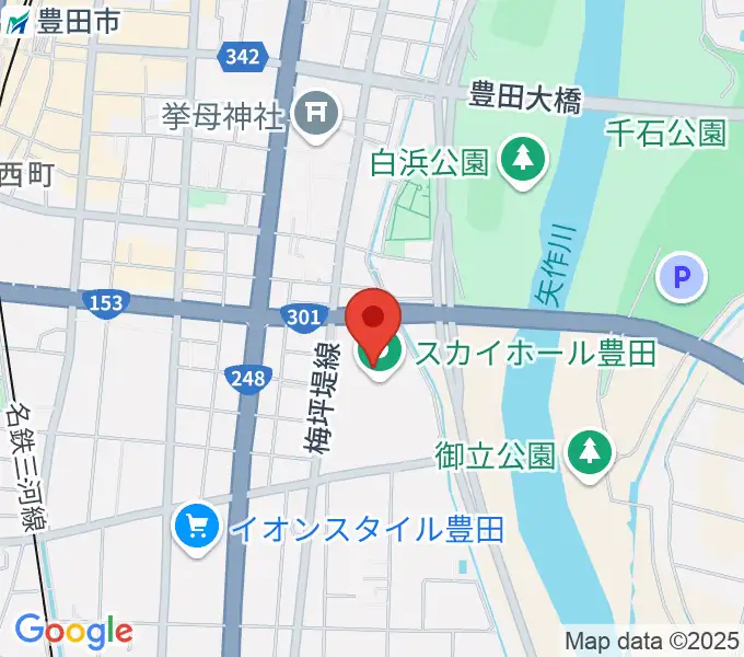 スカイホール豊田の地図