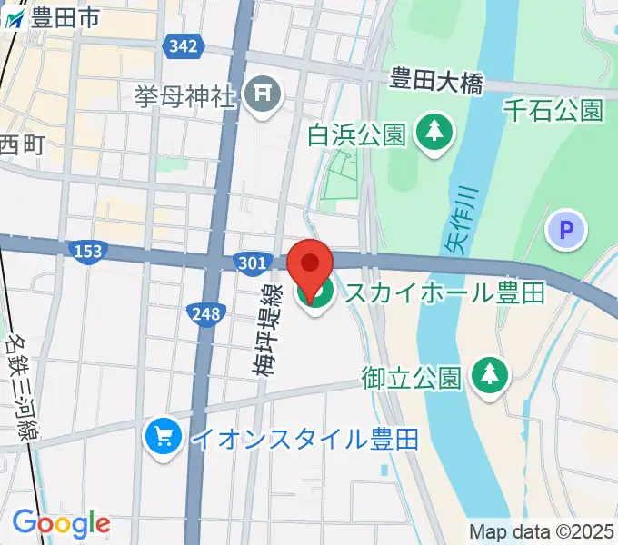 スカイホール豊田の地図