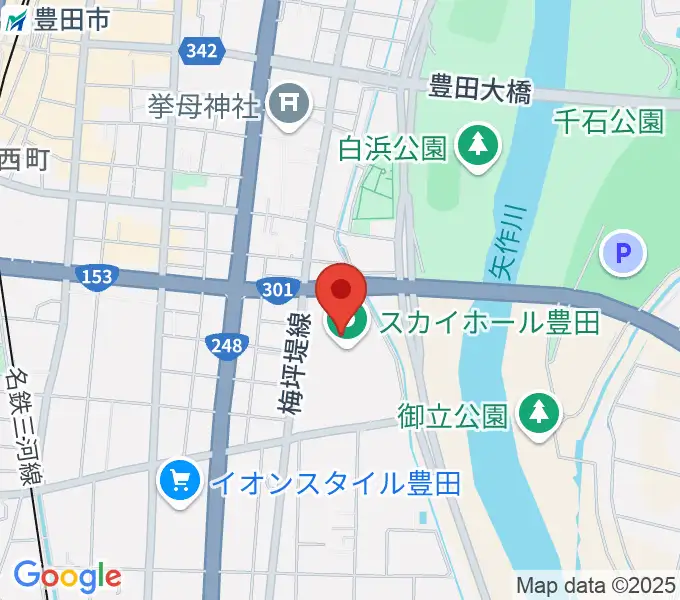 スカイホール豊田の地図