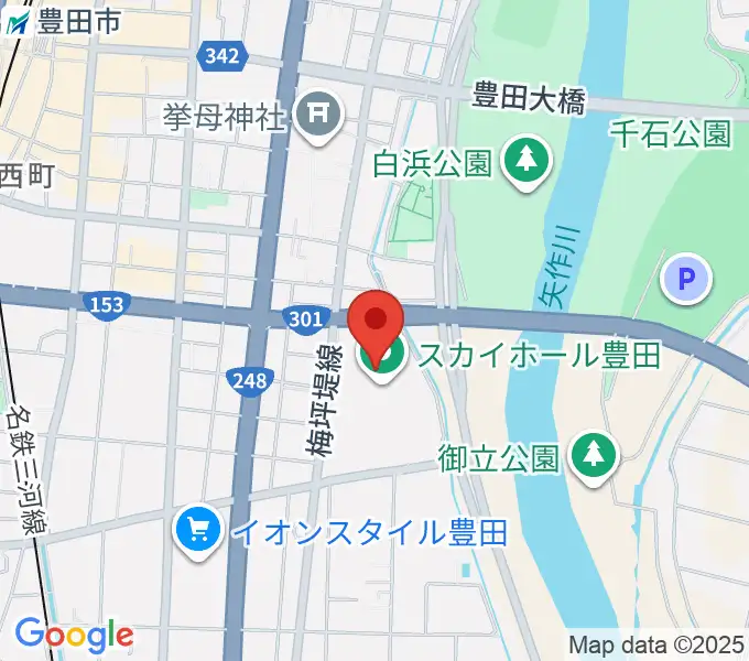スカイホール豊田の地図