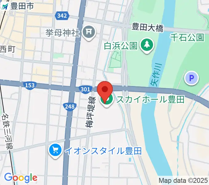 スカイホール豊田の地図