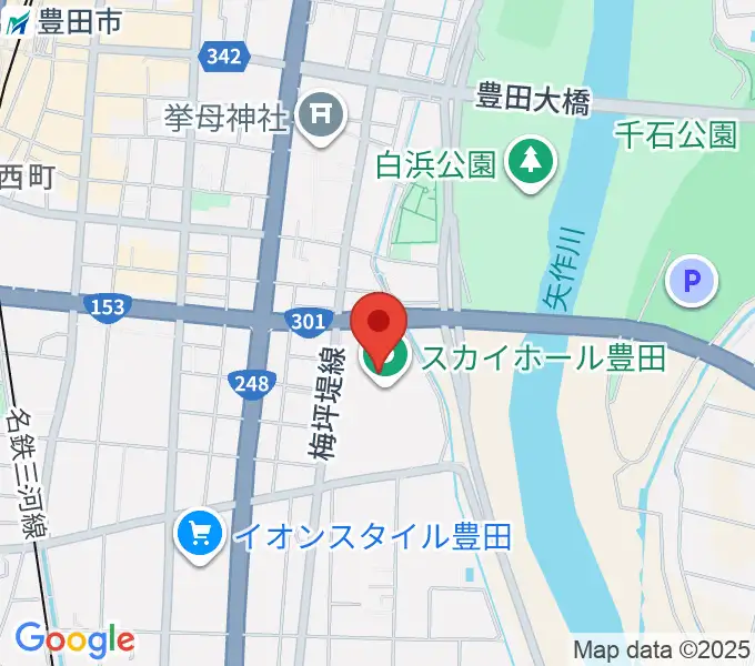 スカイホール豊田の地図