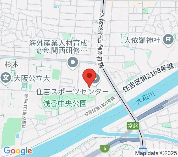 大阪市立住吉スポーツセンター・屋内プールの地図