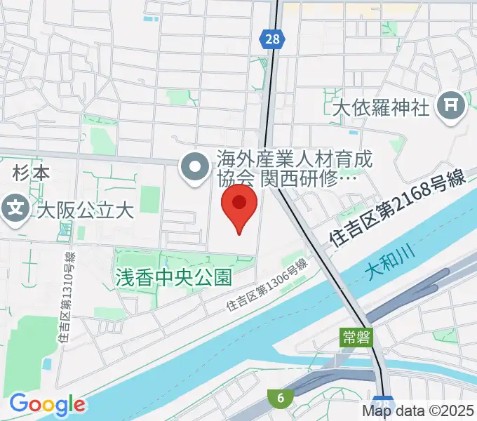 大阪市立住吉スポーツセンター・屋内プールの地図