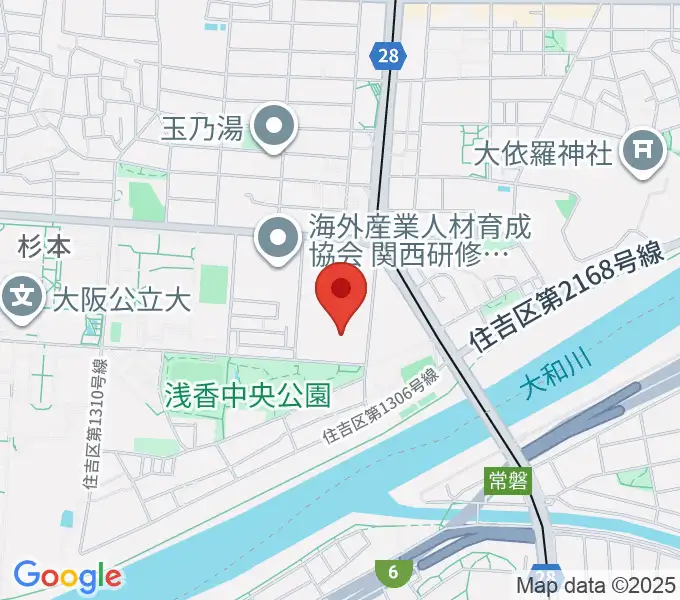 大阪市立住吉スポーツセンター・屋内プールの地図