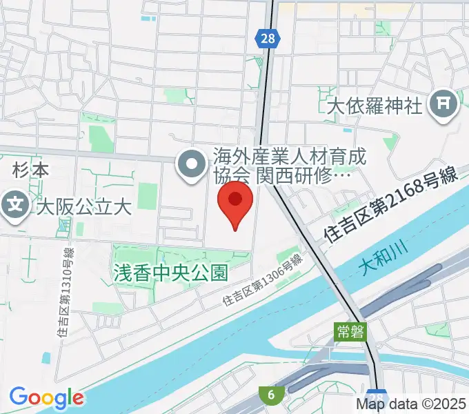 大阪市立住吉スポーツセンター・屋内プールの地図