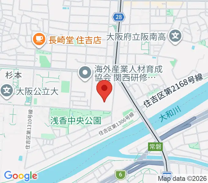 大阪市立住吉スポーツセンター・屋内プールの地図