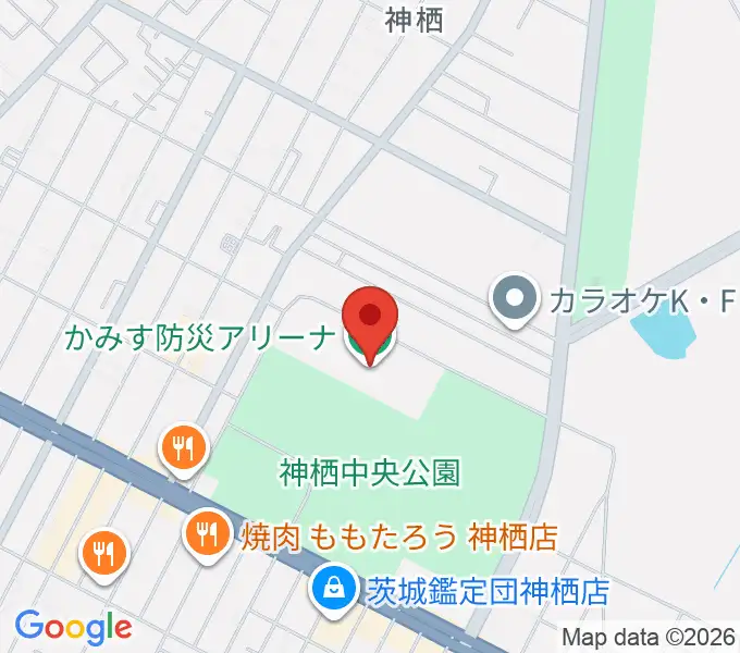 かみす防災アリーナの地図