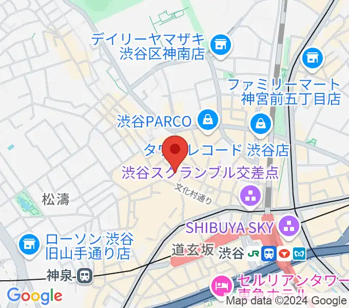 ビーツ渋谷の地図