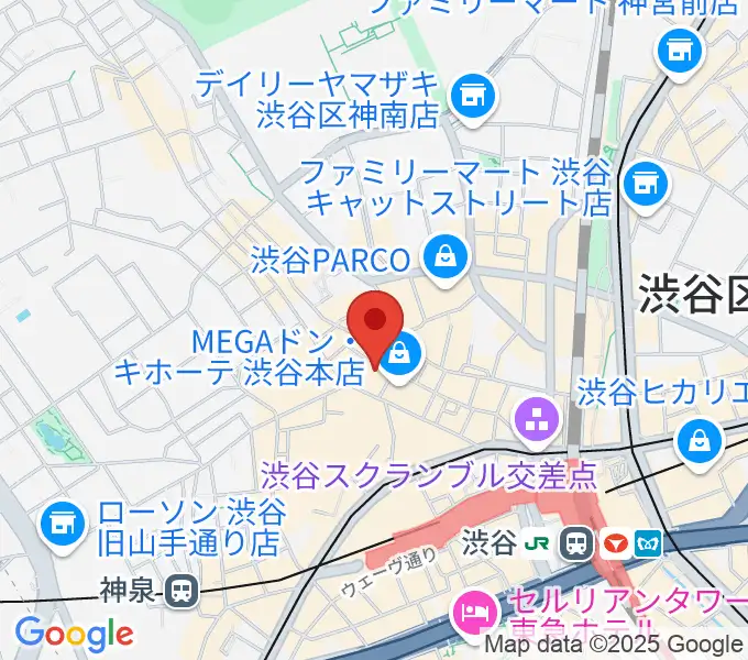 ビーツ渋谷の地図