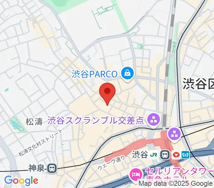 ビーツ渋谷の地図