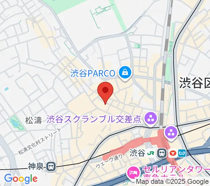 ビーツ渋谷の地図