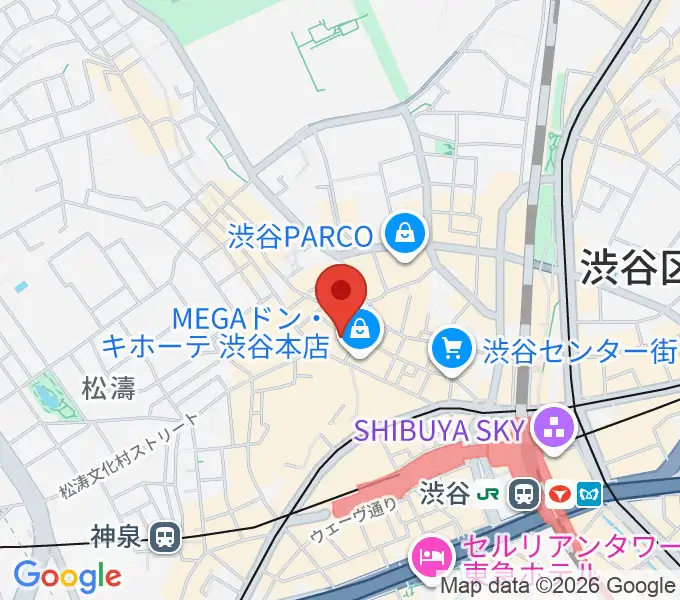 ビーツ渋谷の地図