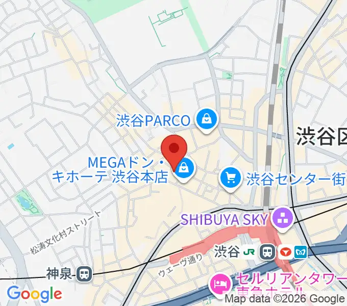 ビーツ渋谷の地図