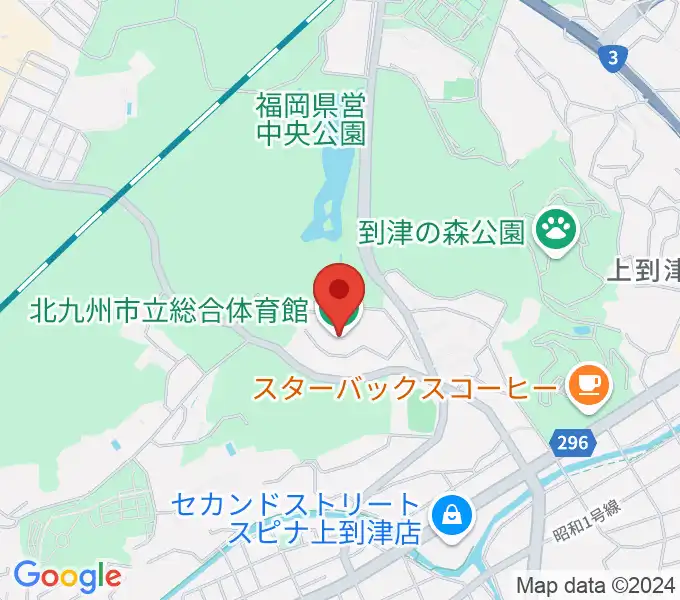 北九州市立総合体育館の地図