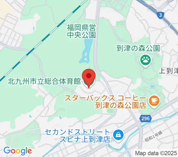 北九州市立総合体育館の地図