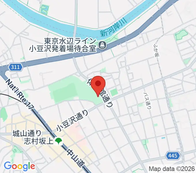 小豆沢体育館の地図