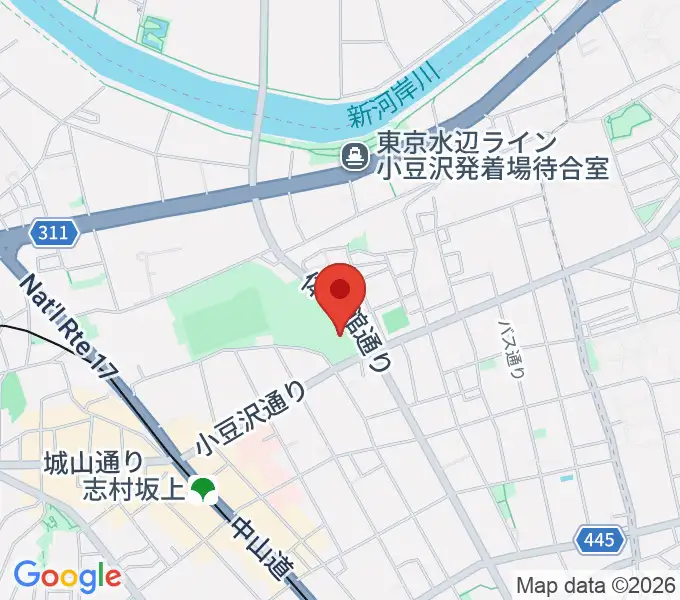 小豆沢体育館の地図