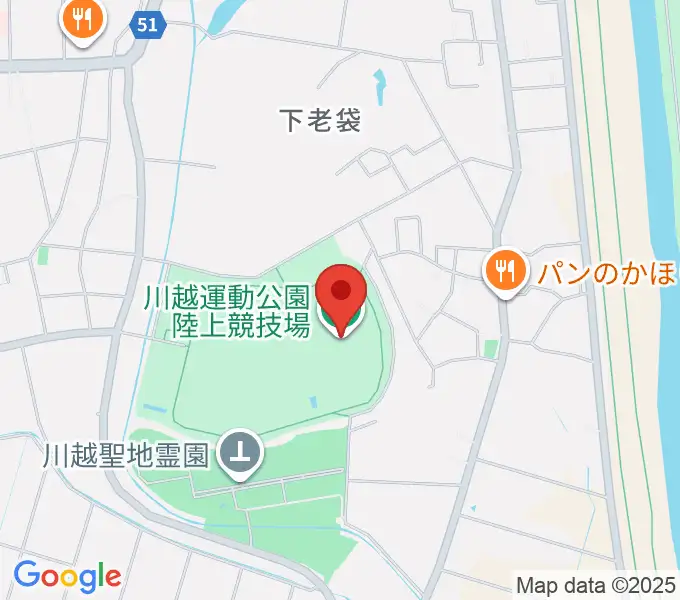 川越運動公園陸上競技場の地図