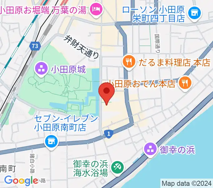 小田原三の丸ホールの地図