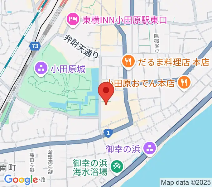 小田原三の丸ホールの地図
