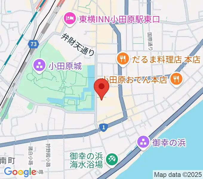 小田原三の丸ホールの地図