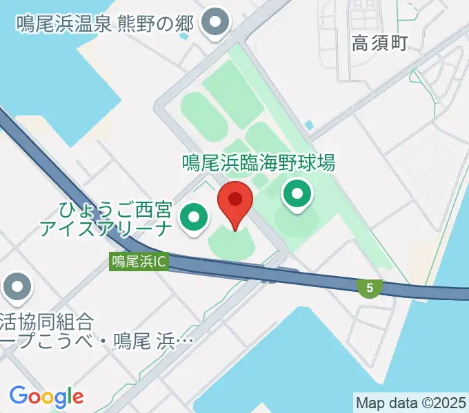 タイガース・デン 阪神鳴尾浜球場の地図