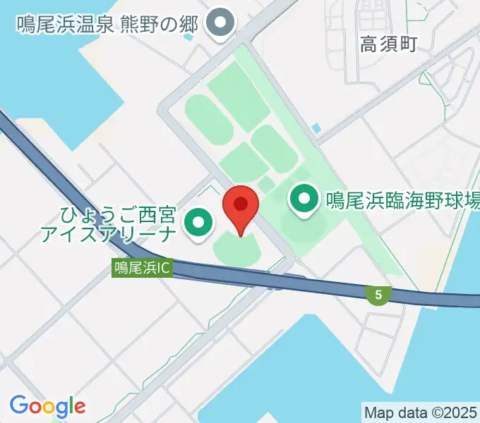タイガース・デン 阪神鳴尾浜球場の地図