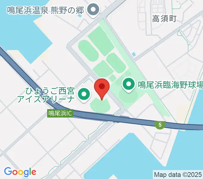 タイガース・デン 阪神鳴尾浜球場の地図