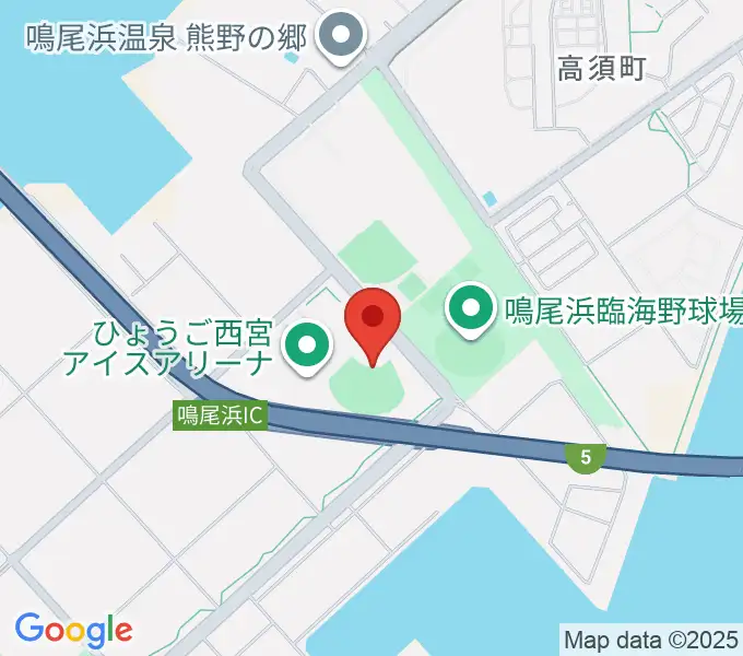 タイガース・デン 阪神鳴尾浜球場の地図