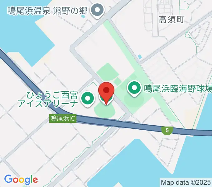 タイガース・デン 阪神鳴尾浜球場の地図