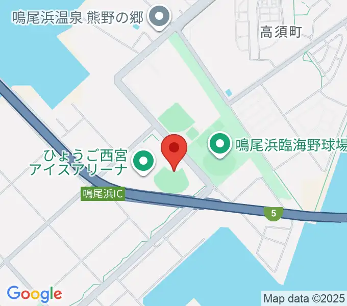 タイガース・デン 阪神鳴尾浜球場の地図