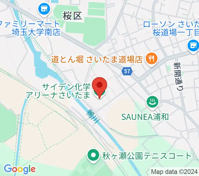 サイデン化学アリーナさいたまの地図