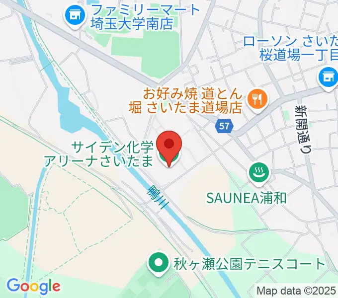 サイデン化学アリーナさいたまの地図