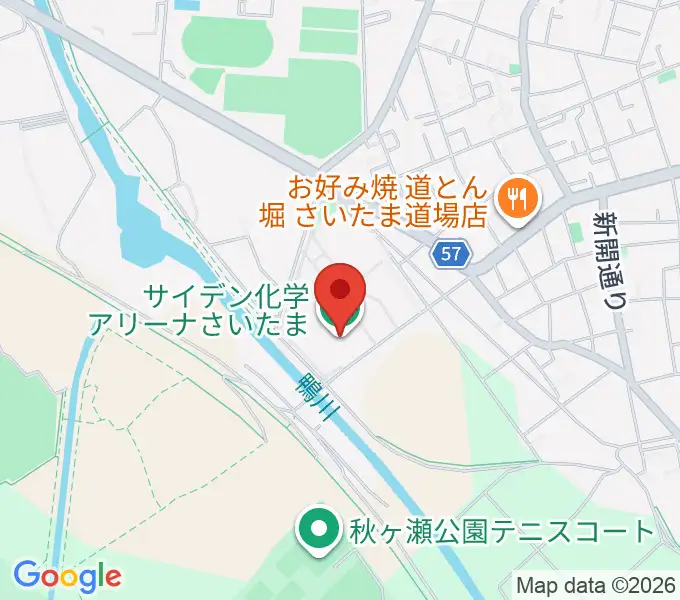 サイデン化学アリーナさいたまの地図