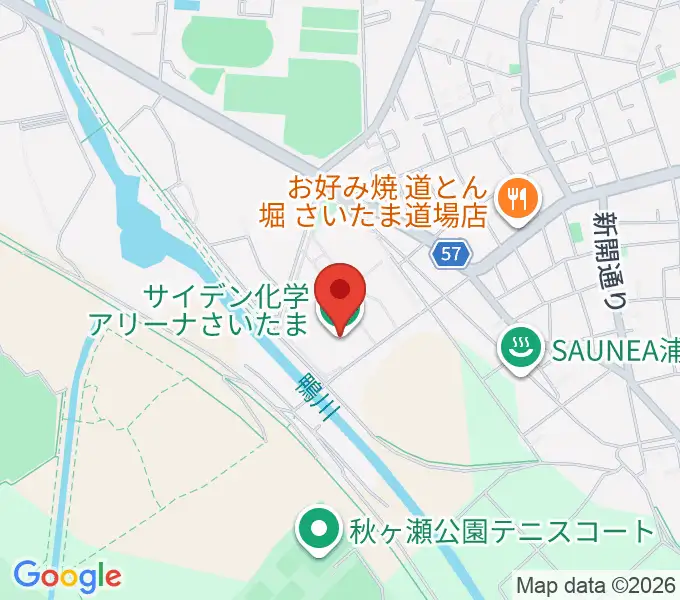 サイデン化学アリーナさいたまの地図