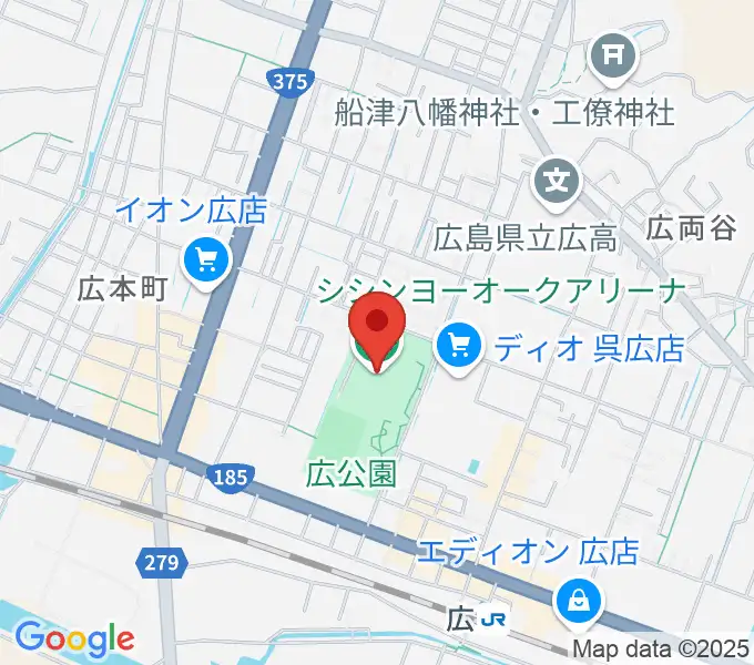 シシンヨーオークアリーナの地図