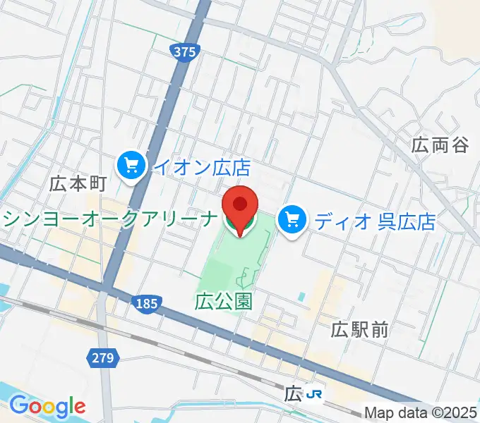 シシンヨーオークアリーナの地図
