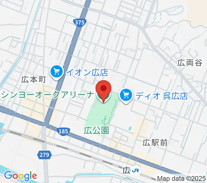 シシンヨーオークアリーナの地図