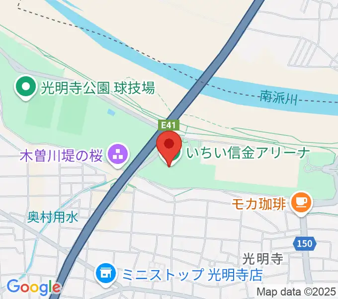 一宮市総合体育館 いちい信金アリーナの地図