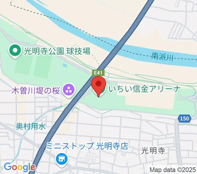 一宮市総合体育館 いちい信金アリーナの地図
