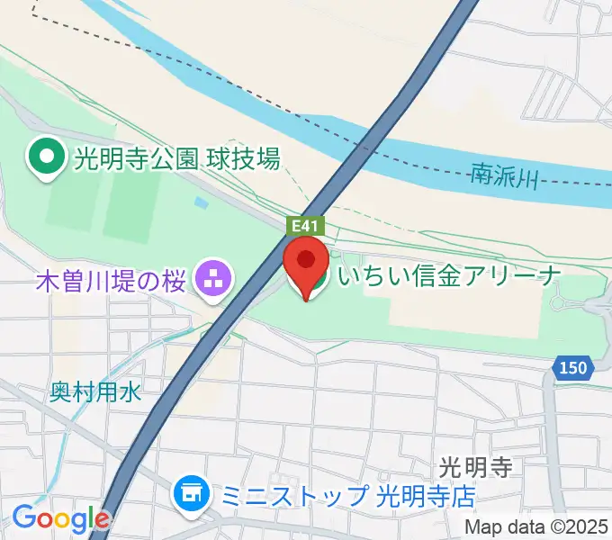 一宮市総合体育館 いちい信金アリーナの地図