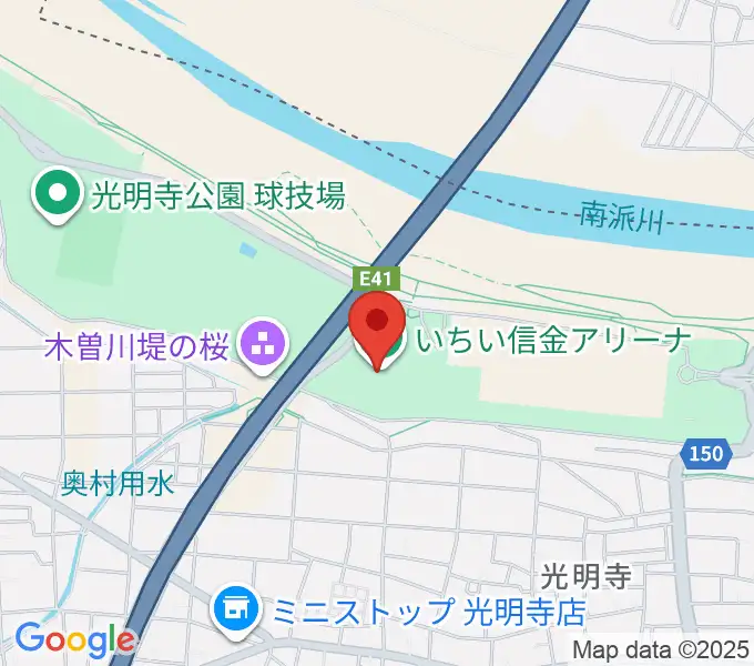 一宮市総合体育館 いちい信金アリーナの地図