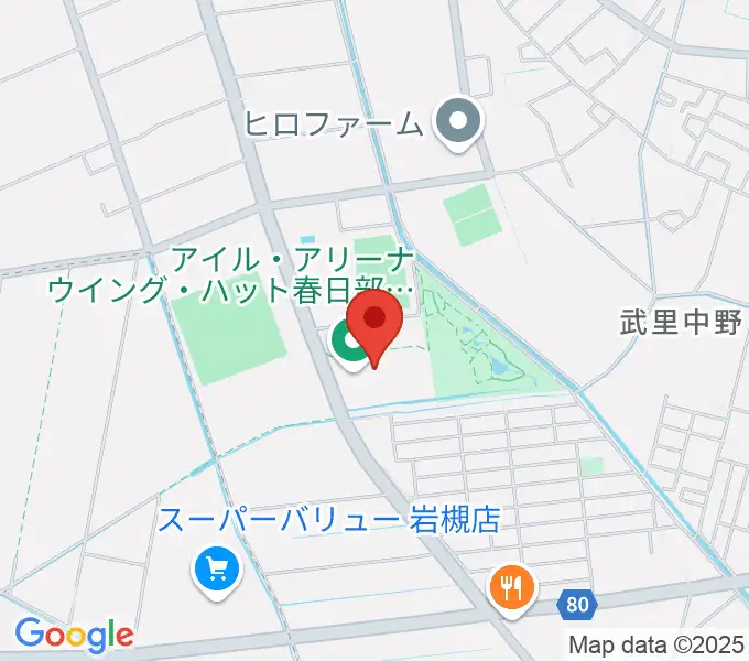 アイル･アリーナ ウイング・ハット春日部の地図